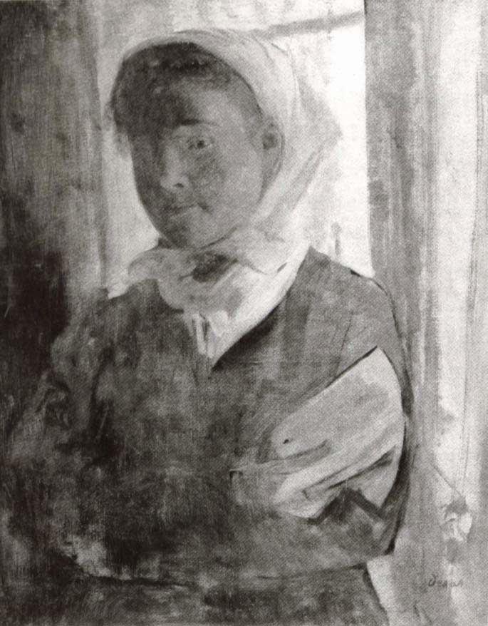 Young girl with a wihte scarf